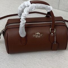 [コーチ] キャラメル シンプル レディースバッグ クロスボディー ボストン 中サイズ ハンドバッグ 手提げメッセンジャーバッグの画像