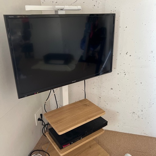 32シャープテレビ　スタンド　ナチュラル