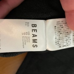 BEAMS 黒 スウェット　トレーナー M ダメージ加工　スウェット　ブラックの画像