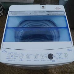 Haier ハイアール 全自動電気洗濯機 JW-C45CK 4.5kg 2019年製 中古の画像