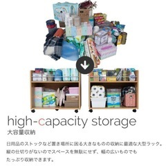 【受付終了しました】※10/20まで【美品2組セット】押入れ収納　ワゴン　キャスター付き　大容量の画像