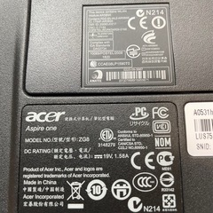 淡路島より)ACER aspire one ZG8 ノートPC　の画像