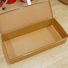 ③ Tupper ware ロングスーパーケース 幅80×奥37×高16cm セピア 収納ケース 保存容器 ブラウン系 タッパーウェア 札幌市 清田区 平岡の画像