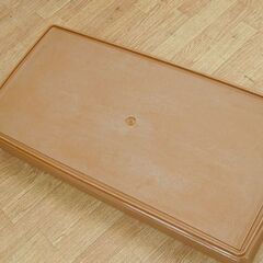③ Tupper ware ロングスーパーケース 幅80×奥37×高16cm セピア 収納ケース 保存容器 ブラウン系 タッパーウェア 札幌市 清田区 平岡の画像