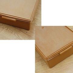 ③ Tupper ware ロングスーパーケース 幅80×奥37×高16cm セピア 収納ケース 保存容器 ブラウン系 タッパーウェア 札幌市 清田区 平岡の画像
