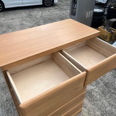 ★木製タンス 天然木風 木製チェスト 収納 引き出し ハイチェスト★の画像
