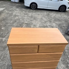 ★木製タンス 天然木風 木製チェスト 収納 引き出し ハイチェスト★の画像