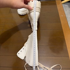 新品・試着のみ！ロングブーツ 23cm 膝上タイプの画像