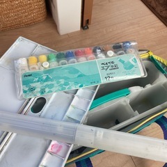 絵描きセット　　絵の具　水彩画　小学生の画像
