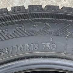 5.中古スタッドレス4本　TOYO GARIT GIZ 2017年製　155/70R13の画像