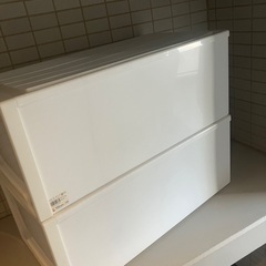 天馬製　フィッツ　モノディープ　収納ケース　２個セット　ホワイト　の画像