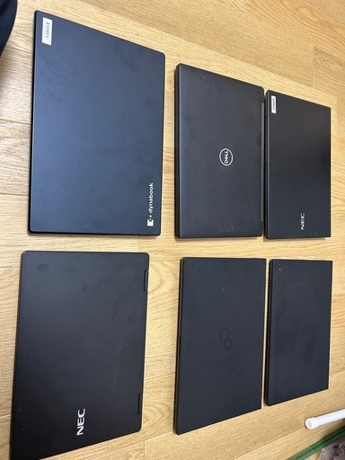 「値下げしました」格安ジャンクノートパソコン、6台まとめ