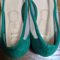 未使用　Oriental Traffic フラットシューズ グリーンの画像