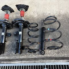 【新古車外し】日産 エルグランド E52 PE52 純正 スプリング＆ショックアブソーバー 前後セット KYB製 サスペンション一式の画像