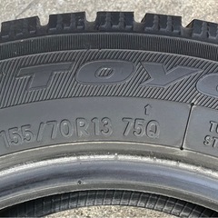 6.中古スタッドレス4本　TOYO GARIT GIZ 2017年製　155/70R13の画像