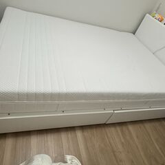 [10月19日迄] IKEA ÅNNELAND ハイブリッドマットレス 140×200 cm／ふつう／ホワイトの画像