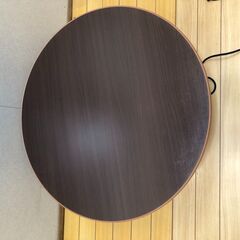 ナカムラ 丸型 こたつテーブル 80cm 木製脚 リバーシブル天板 遠赤外線ヒーター 一人暮らしに最適 冬支度　【糸島市内 送料無料】251013-10の画像