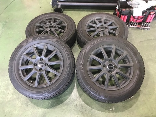 15インチ！5.5J +45 PCD100 4穴 ブリザック VRX２185/65R15  ４本セット