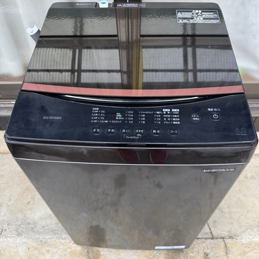 ⭐️アイリスオーヤマ 洗濯機 ブラック 2022年製 6Ｋ 配送3000~ その他多数出品中‼️