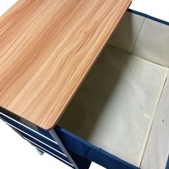 布製4段チェスト（木製天板付き）の画像
