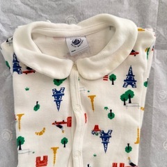 PETIT BATEAU フランス絵柄 ロンパース12m 74cmの画像