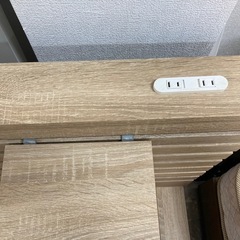 コンセント付き　ロータイプ　ダブルベッド　フレームのみ　中古　リサイクルショップ宮崎屋　住吉店25.10.14の画像
