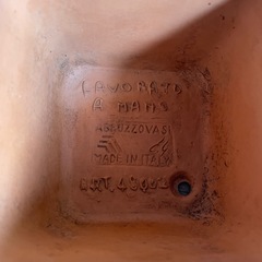 イタリア製　テラコッタ　スクエア3鉢の画像