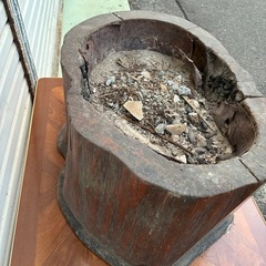 木製火鉢★レトロ★メダカや観葉植物などにもの画像