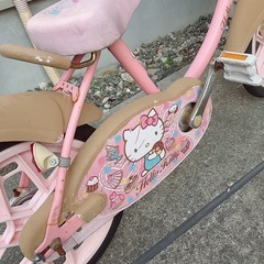 子供用自転車  キティちゃんの画像