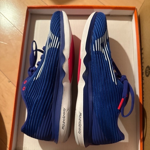 MIZUNO ミズノ ランニングシューズ ウェーブシャドウ WAVE SHADOW 24.5cm 青 ミズノエナジー