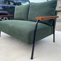 No.m233 コーデュロイ生地のコンパクトソファ ニトリ GC03の画像