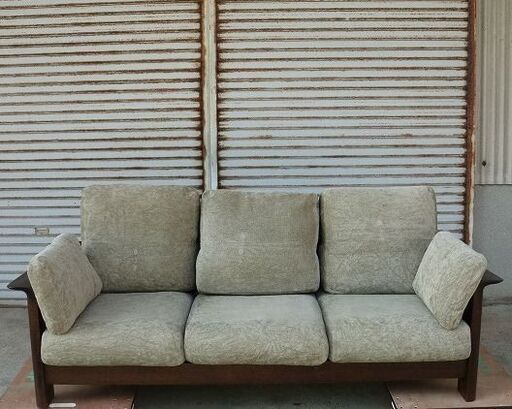 カリモク ファ ■3人掛けソファ / 長椅子 ■karimoku / 3Pソファ  ■替えカバー有 ■251013-2