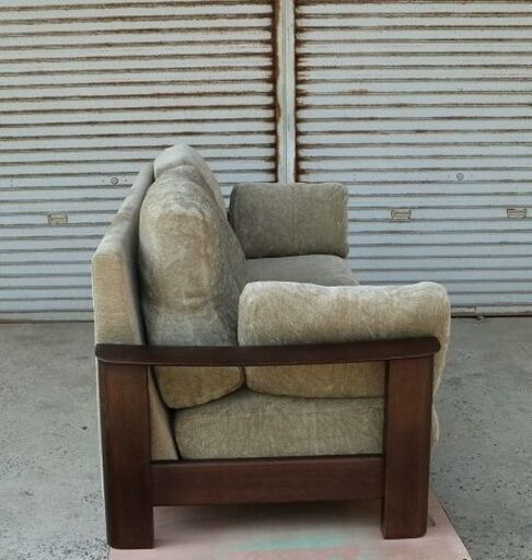 カリモク ファ ■3人掛けソファ / 長椅子 ■karimoku / 3Pソファ  ■替えカバー有 ■251013-2