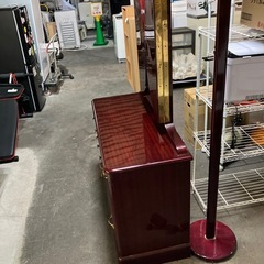 ロ2510-303 アンティーク調 ドレッサー 鏡台 中古 ワインレッド 木目の画像