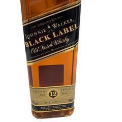 186000 Johnnie Walker　ジョニーウォーカー　ブラックラベル　12年　黒キャップ [0000000002310]の画像