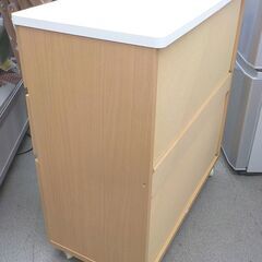 3段 木製 チェスト 幅80.5㎝ 高さ85㎝ キャスター付き ナチュラル 衣類収納 箪笥 タンス 西岡店の画像