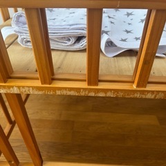 【おまけ付き】ベビーベッド　70×120 Wサイズ 木製の画像
