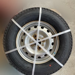 冬タイヤ 新品 2023年製 4本 145/80R12×3.5J 80/78 LT グッドイヤー アイスナビ カーゴ スタッドレス 中古スチールホイール 軽トラック 軽バンの画像