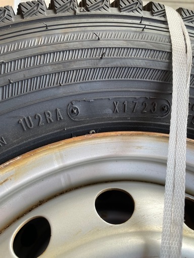 冬タイヤ 新品 2023年製 4本 145/80R12×3.5J 80/78 LT グッドイヤー アイスナビ カーゴ スタッドレス 中古スチールホイール 軽トラック 軽バン