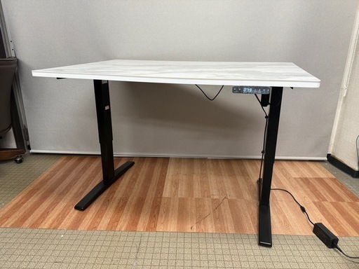 ★美品★電動昇降セラミックダイニングテーブル(JT341 135 WH)