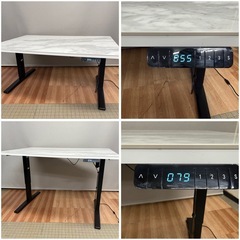 ★美品★電動昇降セラミックダイニングテーブル(JT341 135 WH)の画像