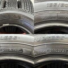 TOYO DELVEX 935 195/80R15 107/105N LT 15インチ スタッドレス 4本 21～23年製 バリ溝 ハイエース キャラバン等　(STJ039) の画像