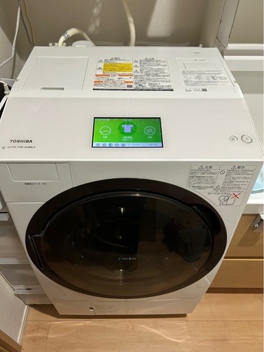 東芝　ドラム式洗濯機　東芝 ZABOON ドラム式洗濯乾燥機 TW-127X8L(W)