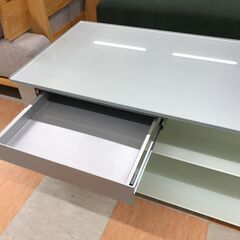 【ジャングルジャングル石川金沢店】  テレビ台 ガラス製 W100×D40×H45 クリーニング済み												の画像