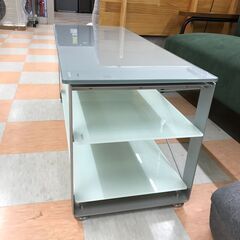 【ジャングルジャングル石川金沢店】  テレビ台 ガラス製 W100×D40×H45 クリーニング済み												の画像
