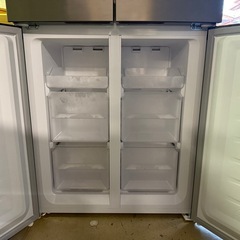 ★美品★MAXZEN JR362HM01SV 冷蔵庫 362L 観音開き 2段式 大容量 霜取り不要 自動霜取り スリム ファン式 の画像