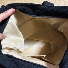 秋冬大容量コーデュロイ　斜め掛けトートバックの画像