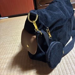 秋冬大容量コーデュロイ　斜め掛けトートバックの画像