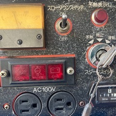 デンヨー　ヴェルダー　BLW-280 SSW ディーゼル　三相　9.9kVA 200v 100vスローダウン不具合ありの画像