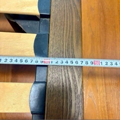 無印良品　ダブルベッド　ダークブラウン　ウォールナット材の画像